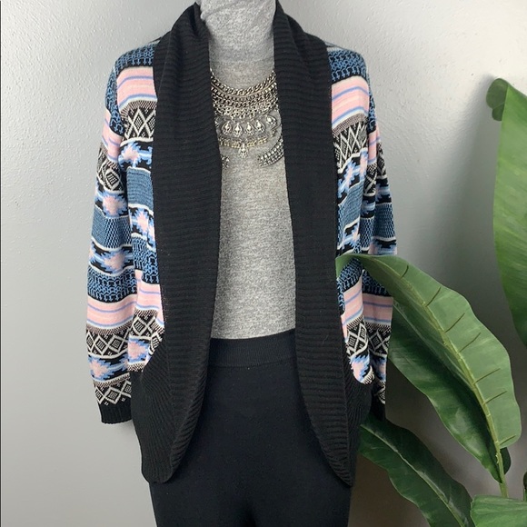 Rue 21 Striped Open Front Cardigan Size Small - Picture 1 of 12
